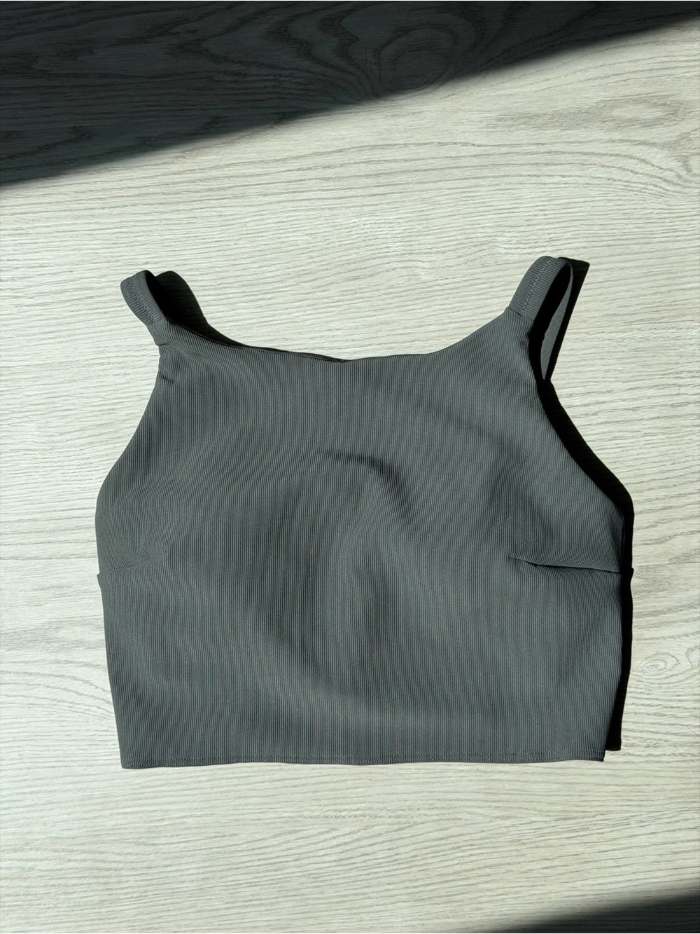 NWOT Lululemon Ribbed Back-twist Yoga Bra Tank - Size 8 - Graphite Grey